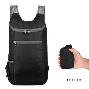 Открытый Складной рюкзак, водонепроницаемый, переносной, на плечо, легкая спортивная сумка из кожи, Походный рюкзак для кемпинга, для отдыха, Унисекс