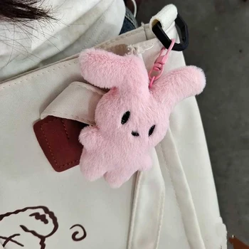 Милый Розовый Кролик Кукла Брелок Мультяшный плюшевый брелок Мягкий рюкзак Ключи от машины Подвесные Украшения для детей Подарок для девочек