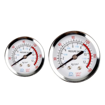 X37E Промышленный Манометр давления воздуха Измеритель давления воды 0-180psi 0-12 Бар 1/4 