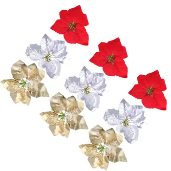 18 шт. декоративный искусственный цветок для рождественской елки для украшения поделок цветами-орнаментами