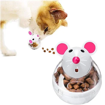 Игрушка для домашних животных, протечка корма, стакан, кормушка, лакомый мяч, милые игрушки для мышек, Интерактивная игрушка для кошек, корм для медленного кормления.