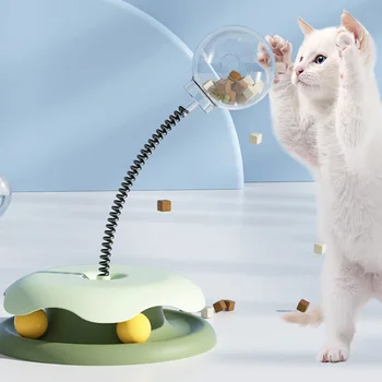 Многофункциональная Забавная игрушка-дразнилка для кошек с полым шариком для хранения еды, Игрушки для дразнения кошек, принадлежности для домашних животных