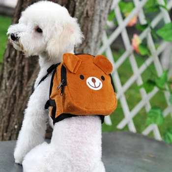 Рюкзак для собак, шлейка, рюкзак для собак, регулируемая Прочная седельная сумка, безопасная и удобная для путешествий на свежем воздухе