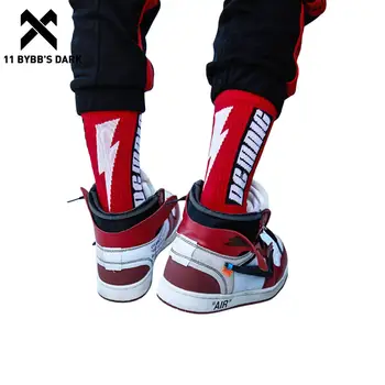 11 BYBB'S DARK Function Носки С Буквенным Рисунком Молнии 2023 Harajuku Тактическая Уличная Одежда Для Скейтборда Модные Хлопчатобумажные Носки Унисекс