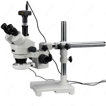 Микроскоп со Светодиодной стрелой-AmScope Поставляет 7X-45X Тринокулярный Микроскоп со Стереозумом со светодиодной стрелой + Цифровая камера 1.3MP