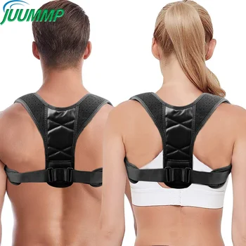 Корректор осанки для женщин и Мужчин, Регулируемый Бандаж для верхней части спины, Дышащий, Обеспечивающий Облегчение боли в шее, спине и плечах